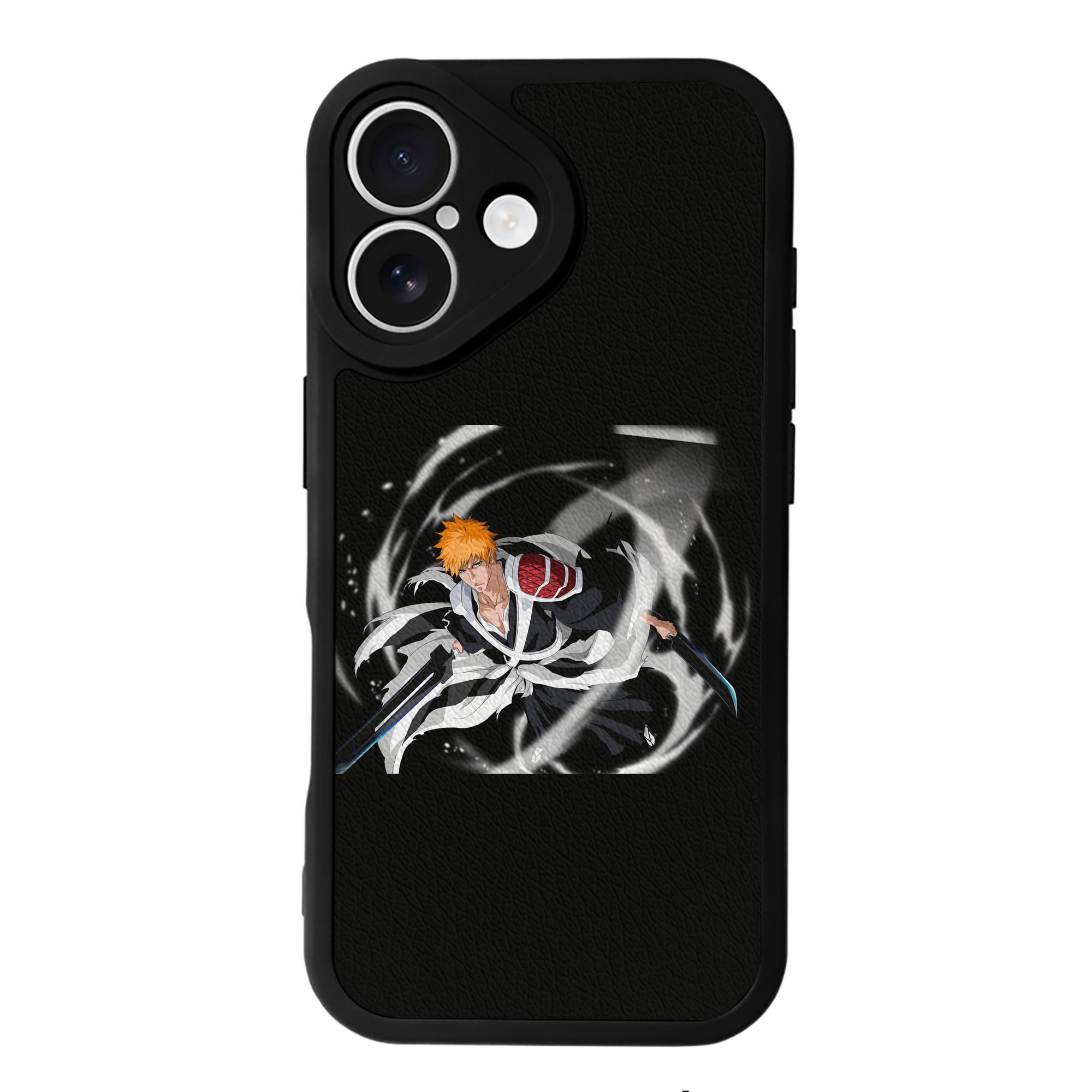 ブリーチ 黒崎一護（くろさき いちご）BLEACH Kurosaki Ichigo 【iPhone 16シリーズ対応】シリコンスマホケース（レザー調） 材質：シリコン